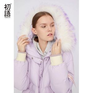 Toyouth Fur Ombre Lavender Coat Puffer